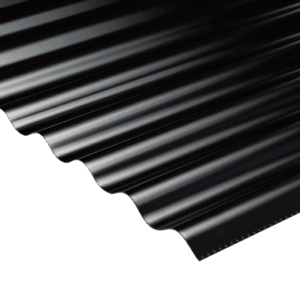 Chapa ondulada prepintada negra